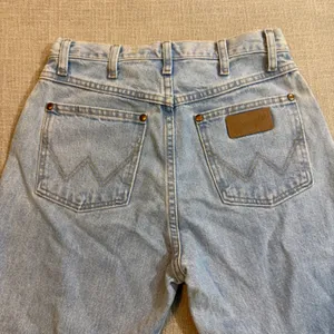 Wrangler High Rise Straight Leg Jeans Size 9x34 Light Wash Denim Vintage Boho thumbnail 8
