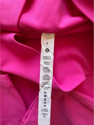 Lululemon Align High Rise 21” Sonic Pink, Double Lined Size 8 NWT thumbnail 6