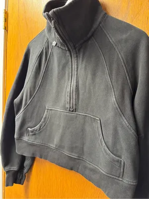 Lululemon Scuba Oversized Funnel Neck Fleece Sweatshirt Black W3FJ6S XS/S thumbnail 9