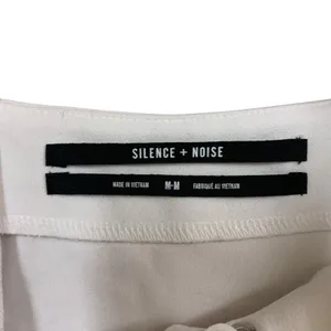 Urban Outfitters Silence + Noise‎ Reina Lace-up Top Medium White Y2K Grunge thumbnail 3