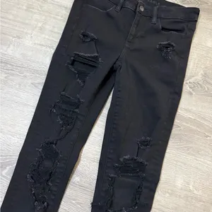 •American Eagle• Black Distressed Jegging Jeans thumbnail 9