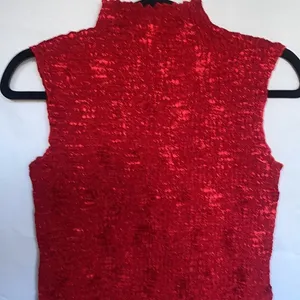 Casual Corner Stretch to fit Vintage V neck Red‎ Top Size : Small thumbnail 6