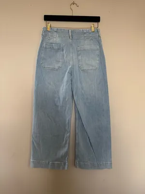 Maeve Light Blue Wide-Leg Cropped Jeans thumbnail 3