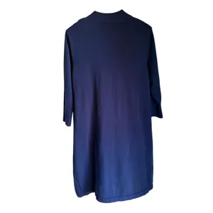 Preppy Navy Cotton Sweater Dress XL Gold Button Shoulder Haley & The Hound thumbnail 9