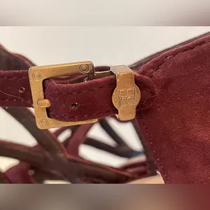 BCBGMaxAzria Women’s Burgundy Strappy Heels‎ Size 6 B thumbnail 8