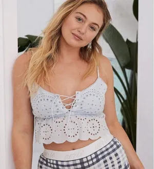 Aerie Eyelet Lace Crop Top Sz XS thumbnail 1