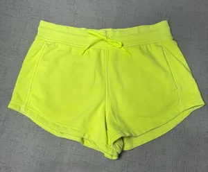 Lululemon Inner Glow High Rise Shorts Neon Yellow Highlighter Short Size 12 thumbnail 4