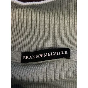 Brandy Melville Cardigan Sweater Womens Small Green Ribbed Button Front Cropped thumbnail 5