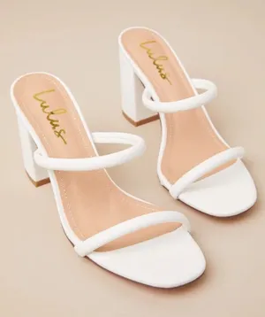 NWT Lulus Addien White High Heel Sandals - Size 7.5 thumbnail 1
