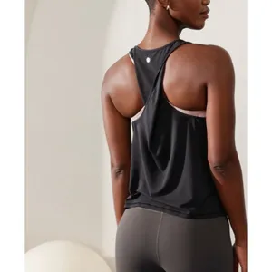 Athleta M With Ease Twist Back Tank Black Medium thumbnail 4