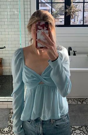 Abercrombie Blue Blouse thumbnail 3