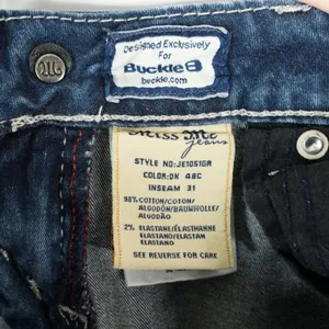 Miss Me Jegging Jeans Womens 26x30 JE1051GR Skinny Bling‎ Rhinestone Embroidered thumbnail 6