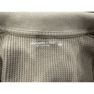 Abercrombie & Fitch Essential Tan Long Sleeve Waffle Polo Small S thumbnail 5