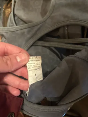 Lululemon Energy sports Bra grey camo patten- size large thumbnail 5