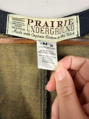 Prairie underground steampunk denim peplum knee length dress size medium thumbnail 2