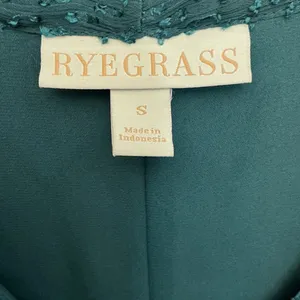 Ryegrass Hunter Green Clip Dot Smocked Tiered Maxi Dress Small VNeck Long Sleeve thumbnail 4