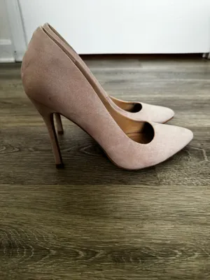 Nude Suede Heels Tan Size 8.5 thumbnail 3