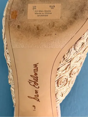 Sam‎ Edelman Sareen Seashell Pink Woven Raffia Block Heel Mule Sandals thumbnail 10