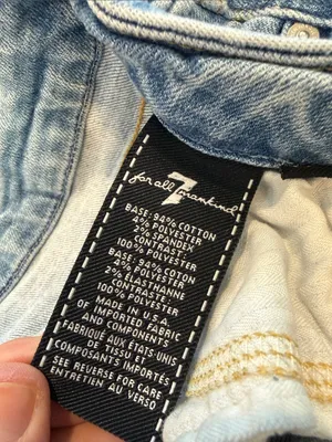 7 For All Mankind Light Blue Distressed Skinny Jeans w/ Glitter Size 30 - C8-064 thumbnail 3