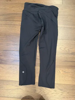 Lululemon High Rise Black Athletic Cropped Legging Size 8 - C11-517 thumbnail 6