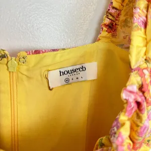 HOUSE OF CB Felizia Puff Sleeve Sundress in Butter Print Size X-Small thumbnail 9