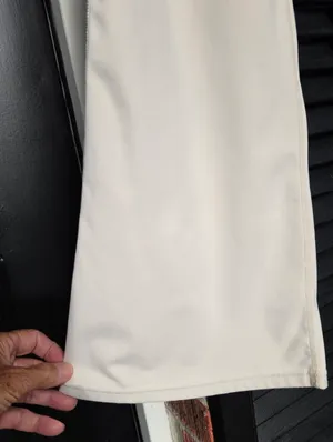 Flared Cream Active Pants With Side Pockets And Zip XXL thumbnail 3