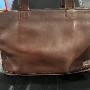 Coach Vintage Bleeker Brown Leather Tote Bag Zip closure thumbnail 4