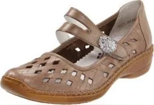 Rieker Doris 75 cut out shoes‎ tan size 40 thumbnail 1