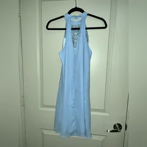 🔴 Sweetnight Chic Light Blue open back Dress thumbnail 3