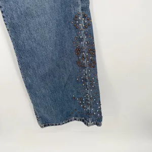 Vtg Bongo Jeans 13 City Rider Bootcut Embellished Flare Studded Y2K High‎ Rise thumbnail 7