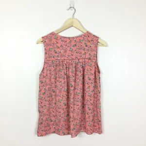 Rose + Olive Garden Liberty print ruffle floral‎ pattern sleeveless blouse countryside thumbnail 2