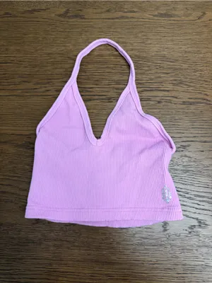 FP Movement Ribbed Halter Crop Top & Biker Short Set thumbnail 2