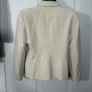 Kate Hill Petites Tan Zip Front Blazer Size 2P EUC thumbnail 4