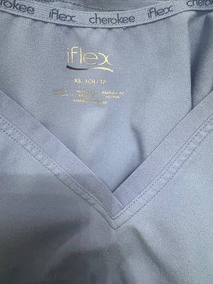 Cherokee iFlex V-Neck Medical Scrub Top in Light Blue thumbnail 11