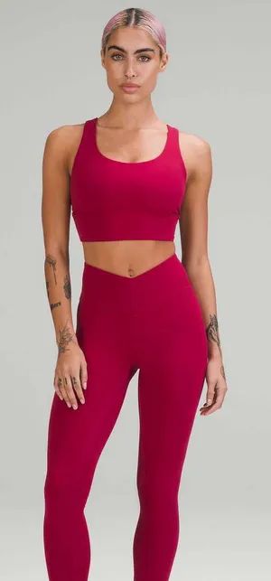 lululemon athletica Women's Magenta High-Rise Leggings & Sports Bra Set thumbnail 1