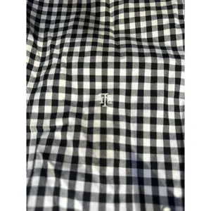LAUREN RALPH LAUREN Black White Checkered Gingham 100% Cotton Button Up Shirt 0 thumbnail 6