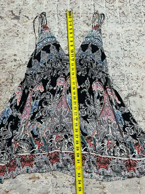 Free People Printed Mini Slip Dress Medium thumbnail 5