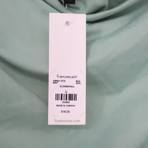 GB Fashion London One Shoulder Ruched Midi Dress Mint Green Large thumbnail 3