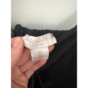 Caroline Constas Black‎ Cotton Eyelet Peplum Maxi Dress Small Smocked Back 53in thumbnail 6