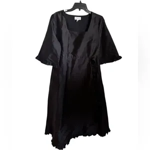 Beau & Ro Waverly Dress in black taffeta NWOT XS thumbnail 2