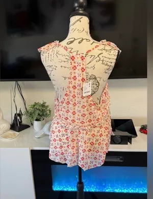NWT Free People Fearless Floral Ruffle Tank Top Size S 🌸 thumbnail 7