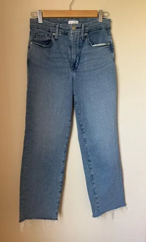 Good American Good Legs Straight Raw Hem jeans Size 6 thumbnail 1