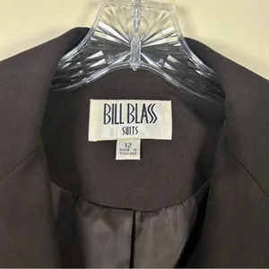 Vintage Bill Blass Women’s Suit Jacket Sz 12 Dark Academia Minimalism 90’s Brown thumbnail 3
