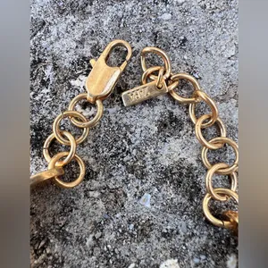 Zara Gold Black Charm Chain Bracelet Heart‎ Pearl Mob Wife Old Money thumbnail 2