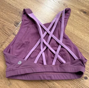 Lululemon Free To Be Serene Bra High Neck Vintage Plum / Jubilee Size 4 thumbnail 1