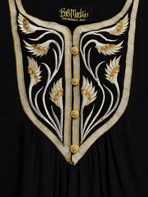 Bob Mackie Wearable Art black & gold blouse thumbnail 5