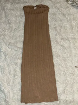 SheIn Brown Knit Halter Top Dress thumbnail 9