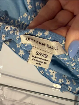 Blue Floral Strapless American Eagle‎ Jumpsuit thumbnail 4