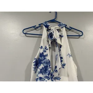Lulus Darling Dearest Blue And White Floral Print Swing Dress Small S thumbnail 5