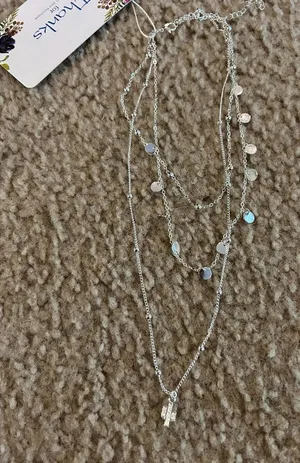 Silver tone fashion layer necklace custom jewlery cactus thumbnail 1